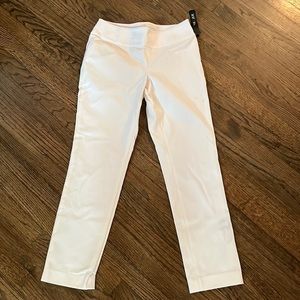 Nic+Zoe White Side Zip Pants